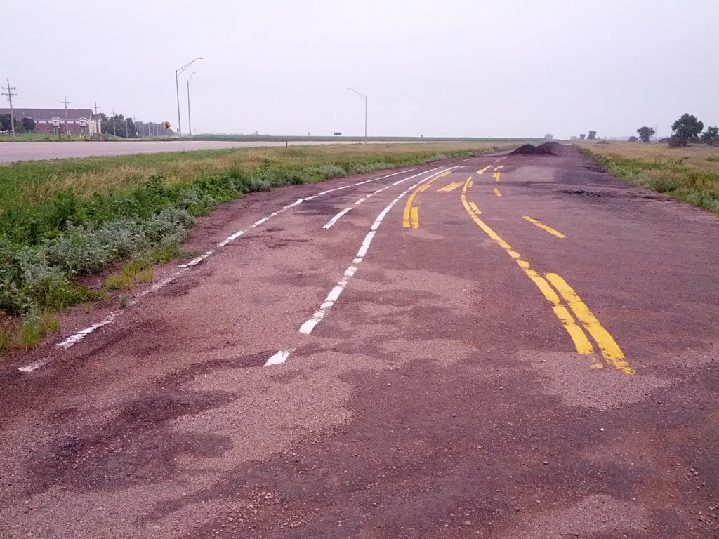 What the ????    First turn out of town I saw this and had to take a picture.  Actually it is on a roads department area paralleling the highway.    